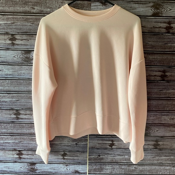 Calia Tops - Calia Women's Sandwash Scuba Long-Sleeved Pullover Size M Pale Pink Cropped NWT